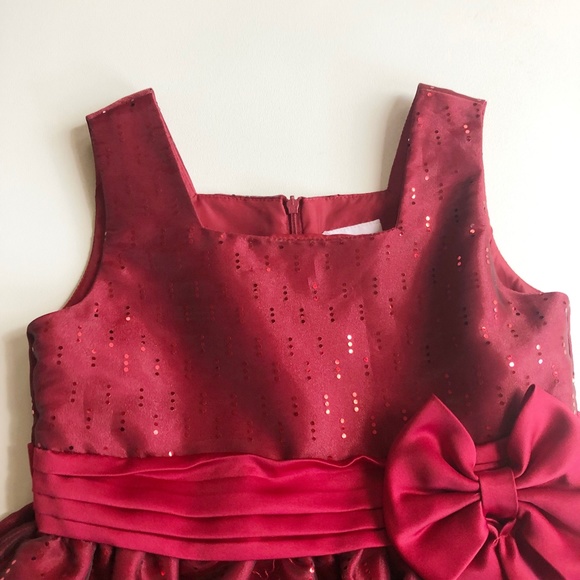 Jane Copeland Formal Holiday Red Satin Dress Sz 8 - Picture 2 of 10